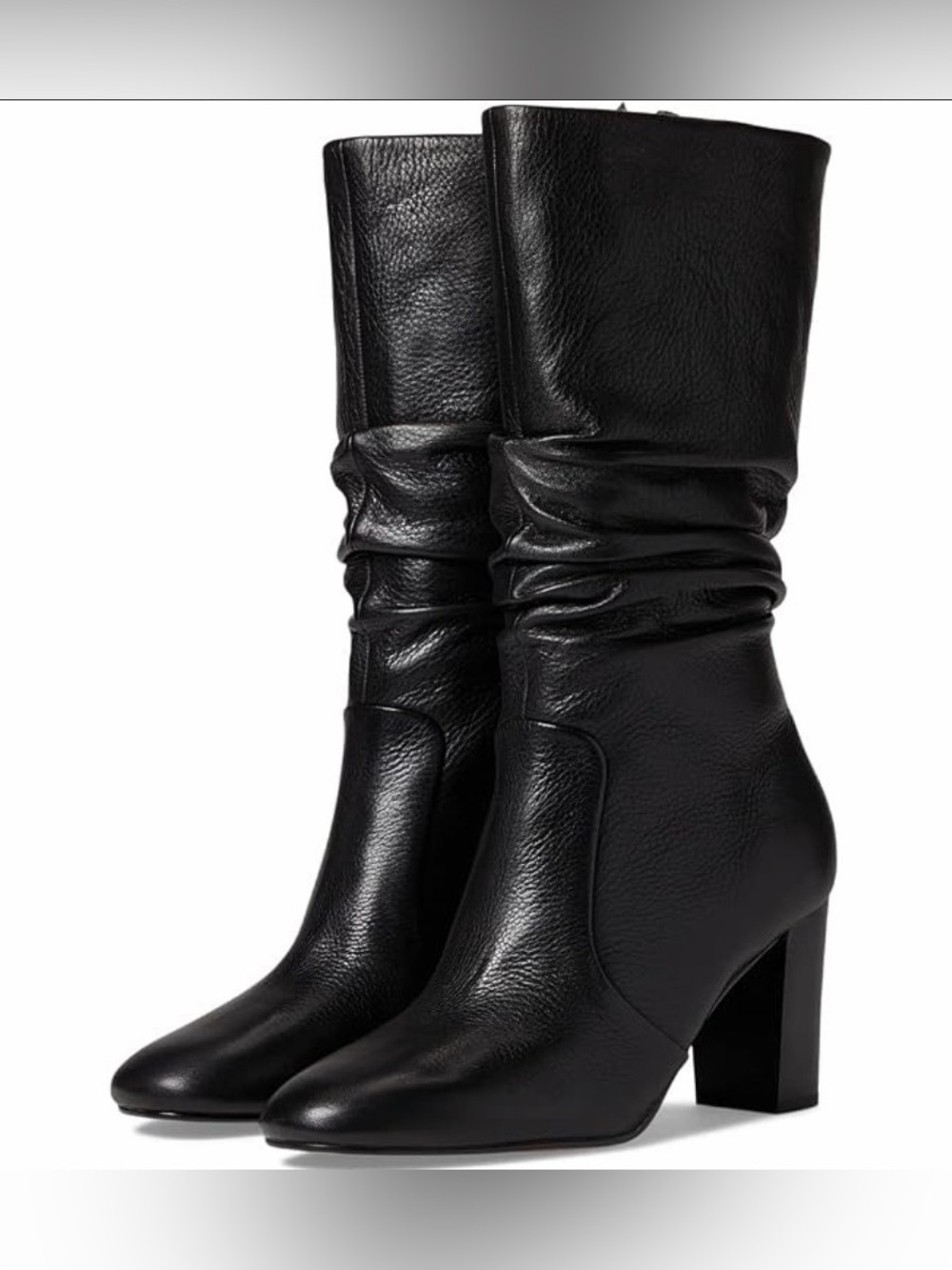 Johnston & Murphy Charlotte Slouch Boot 78-52605 Womens Black Mid Calf Boots 7